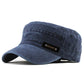 Casual Washed Cotton Flat Top Hat Adjustable Fisher Military Caps Men Women Cadet Army Cap Unique Design Vintage Four Seasons Snapitonline