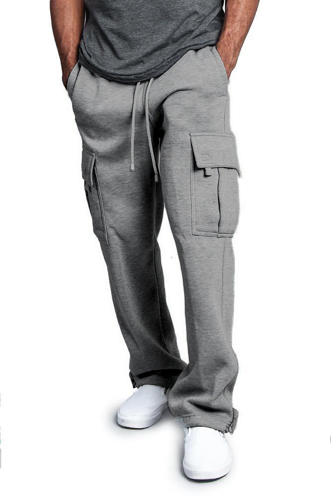 Casual multi-pocket loose straight-leg overalls Snapitonline
