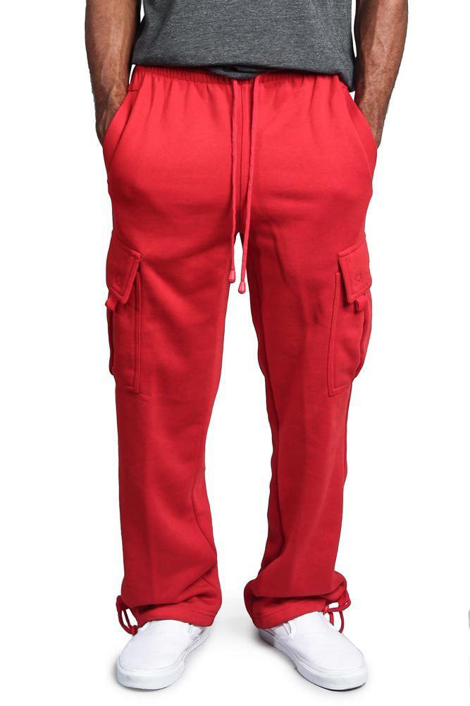Casual multi-pocket loose straight-leg overalls Snapitonline