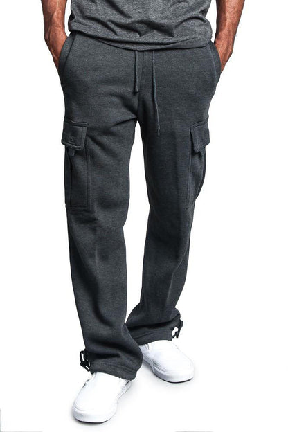 Casual multi-pocket loose straight-leg overalls Snapitonline