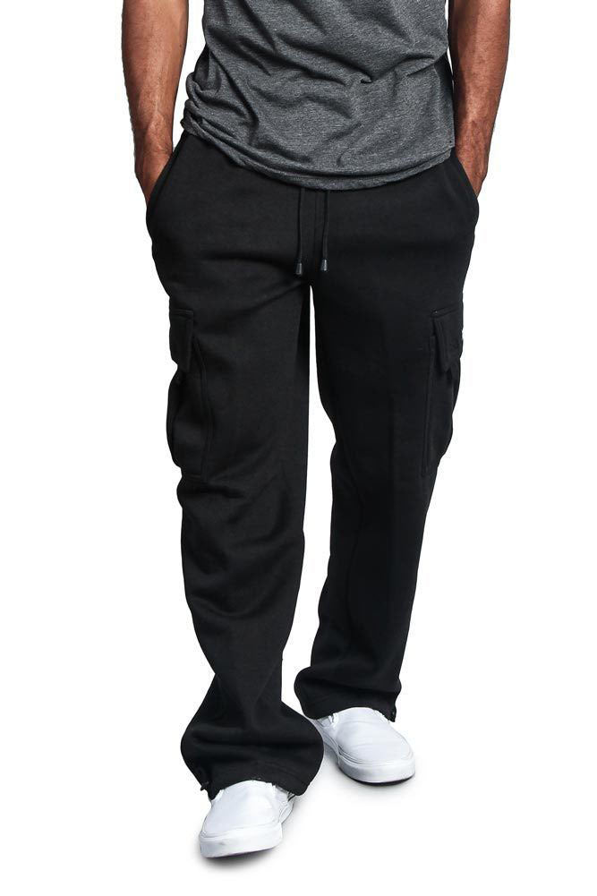 Casual multi-pocket loose straight-leg overalls Snapitonline