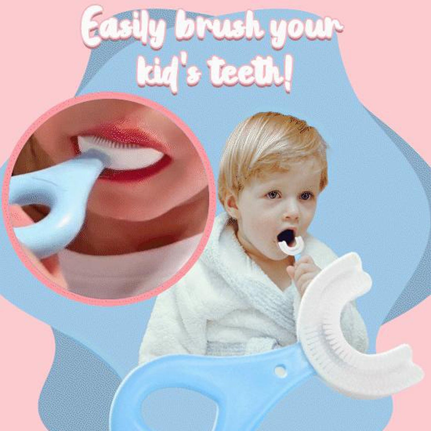 Children U-Shape Toothbrush Snapitonline