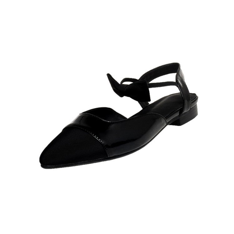 Colorblock Pointed-toe Chunky Heels With Mid-high Heels Snapitonline