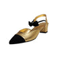 Colorblock Pointed-toe Chunky Heels With Mid-high Heels Snapitonline