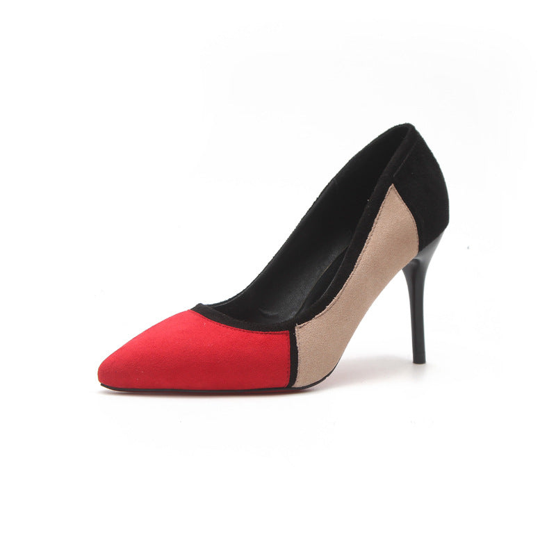 Colorblock high heels Snapitonline