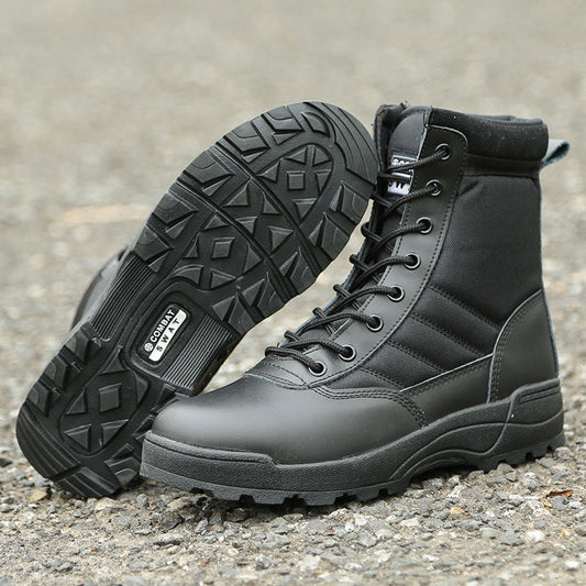 Combat Boots Tactical  Black High-top Outdoor Boots Snapitonline