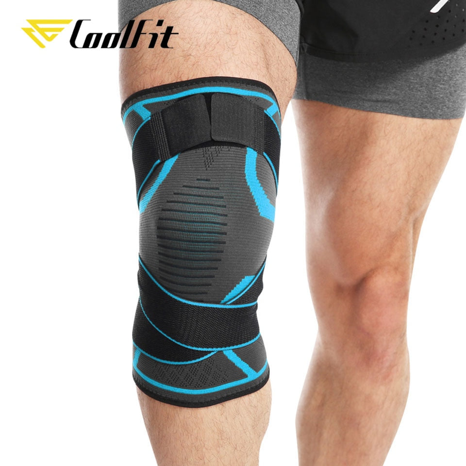 CoolFit 1PCS Dual-use Pressurized Knee Pads Strap Removable Knee Brace Support Crossfit Fitness Running Sports Knee Protector Snapitonline