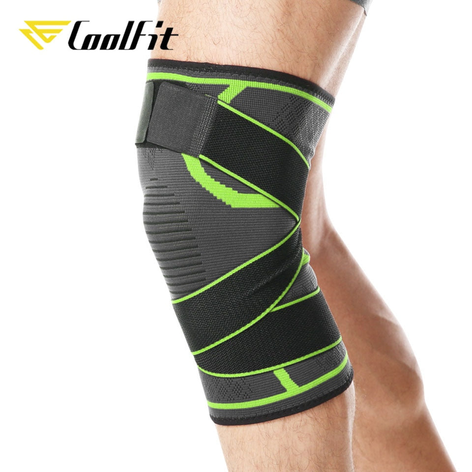 CoolFit 1PCS Dual-use Pressurized Knee Pads Strap Removable Knee Brace Support Crossfit Fitness Running Sports Knee Protector Snapitonline
