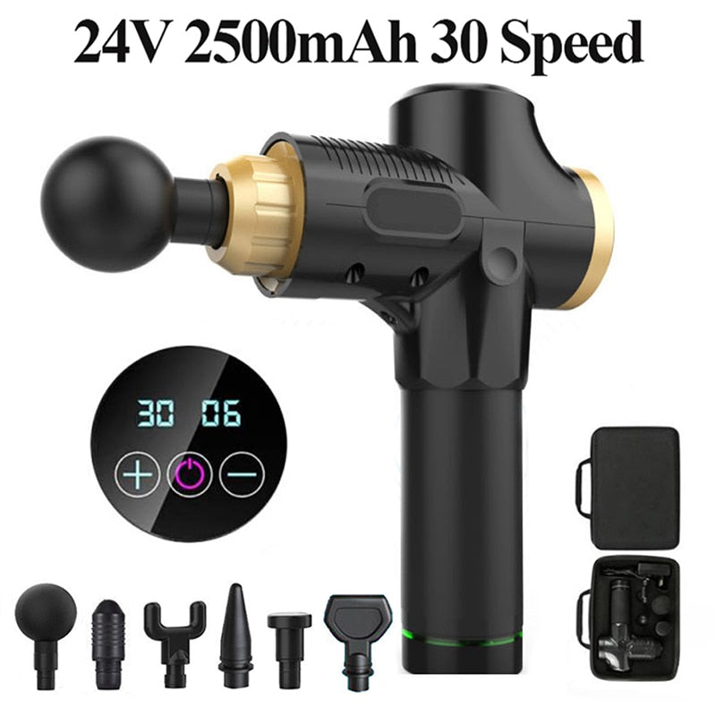 Deep Tissue Therapy Muscle Massage Gun Electric Fascia Body Massager Exercising Fitness Relaxation Slimming Shaping Pain Relief Snapitonline