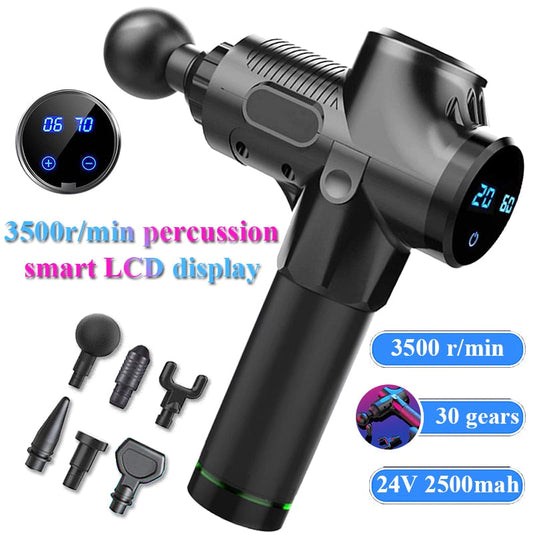 Deep Tissue Therapy Muscle Massage Gun Electric Fascia Body Massager Exercising Fitness Relaxation Slimming Shaping Pain Relief Snapitonline