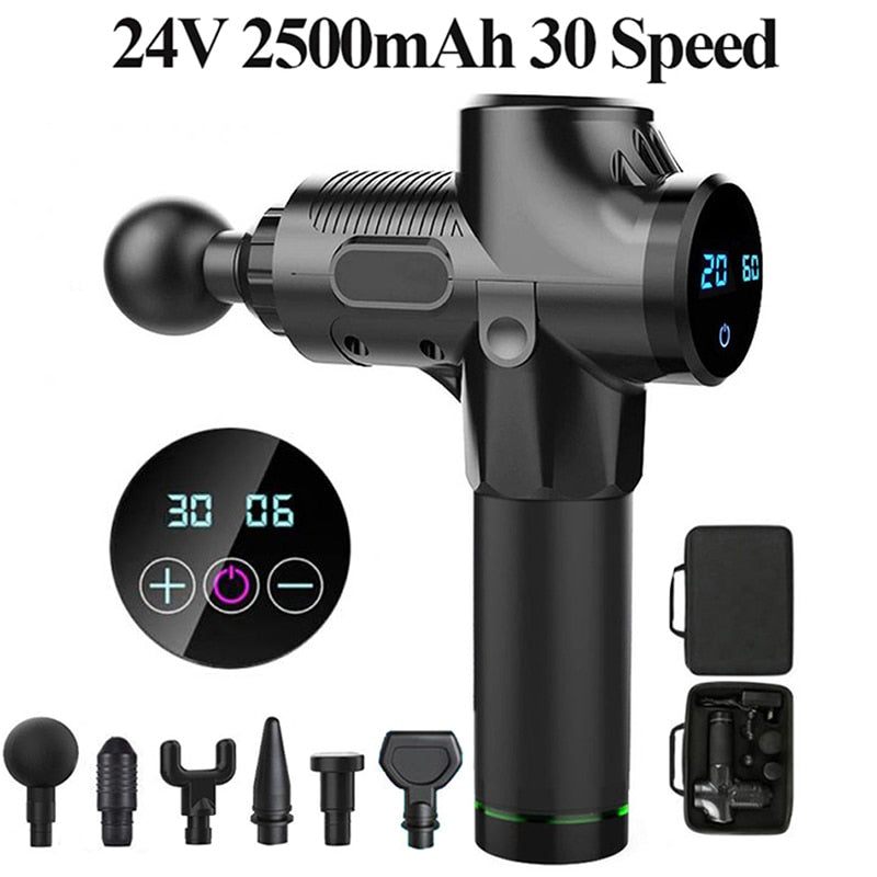 Deep Tissue Therapy Muscle Massage Gun Electric Fascia Body Massager Exercising Fitness Relaxation Slimming Shaping Pain Relief Snapitonline