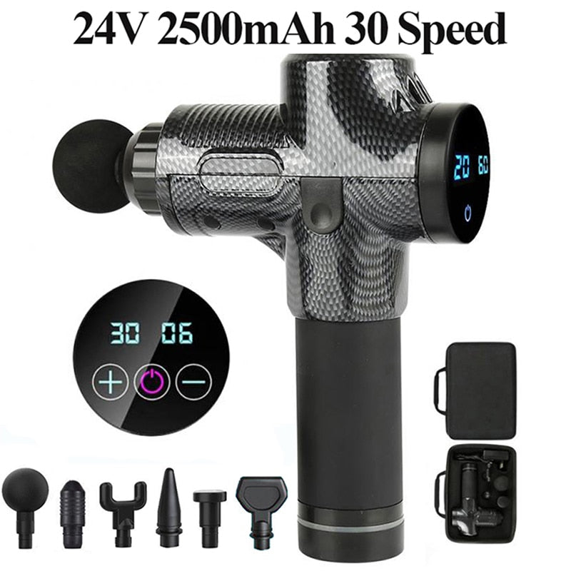 Deep Tissue Therapy Muscle Massage Gun Electric Fascia Body Massager Exercising Fitness Relaxation Slimming Shaping Pain Relief Snapitonline