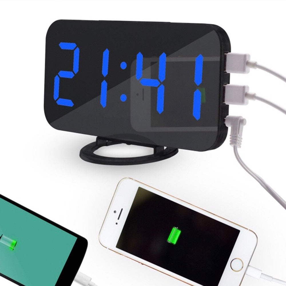 Digital LED Mirror Alarm Clock Snapitonline