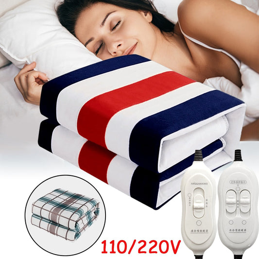 Electric Blanket 220/110V Thicker Heater Heated Blanket Mattress Thermostat Electric Heating Blanket Winter Body Warmer Snapitonline