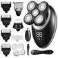 Electric Shaver For Men Beard Hair Trimmer Electric Razor 5D Floating Five Blade Heads Electric Nose Hair Trimmer LCD Display Snapitonline