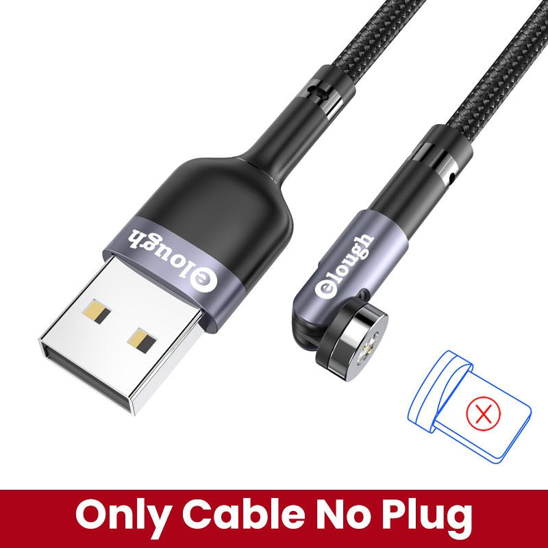 Elough 540 Rotate Magnetic Cable USB-C Magnetic Charger Micro USB Type C Cable Mobile Phone Cable For iPhone Xiaomi Poco Huawei Snapitonline