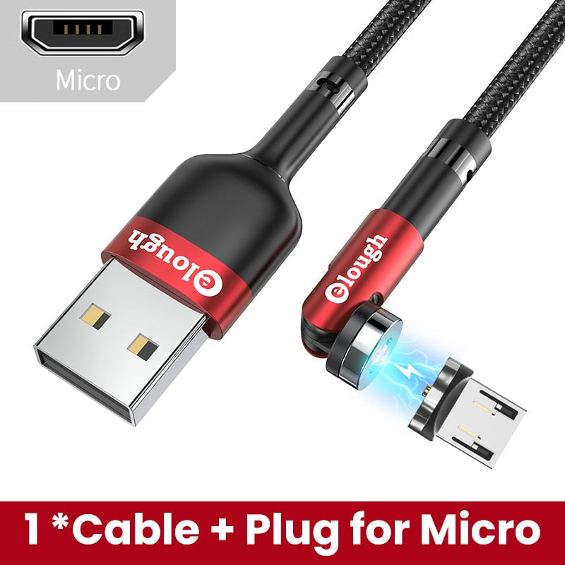 Elough 540 Rotate Magnetic Cable USB-C Magnetic Charger Micro USB Type C Cable Mobile Phone Cable For iPhone Xiaomi Poco Huawei Snapitonline