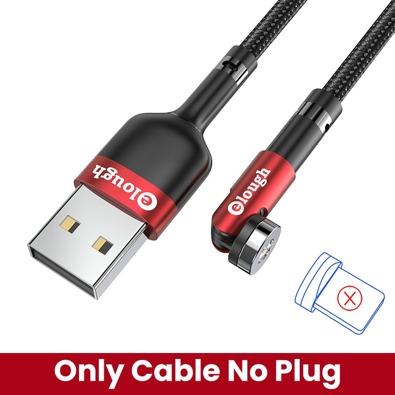 Elough 540 Rotate Magnetic Cable USB-C Magnetic Charger Micro USB Type C Cable Mobile Phone Cable For iPhone Xiaomi Poco Huawei Snapitonline