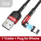 Elough 540 Rotate Magnetic Cable USB-C Magnetic Charger Micro USB Type C Cable Mobile Phone Cable For iPhone Xiaomi Poco Huawei Snapitonline