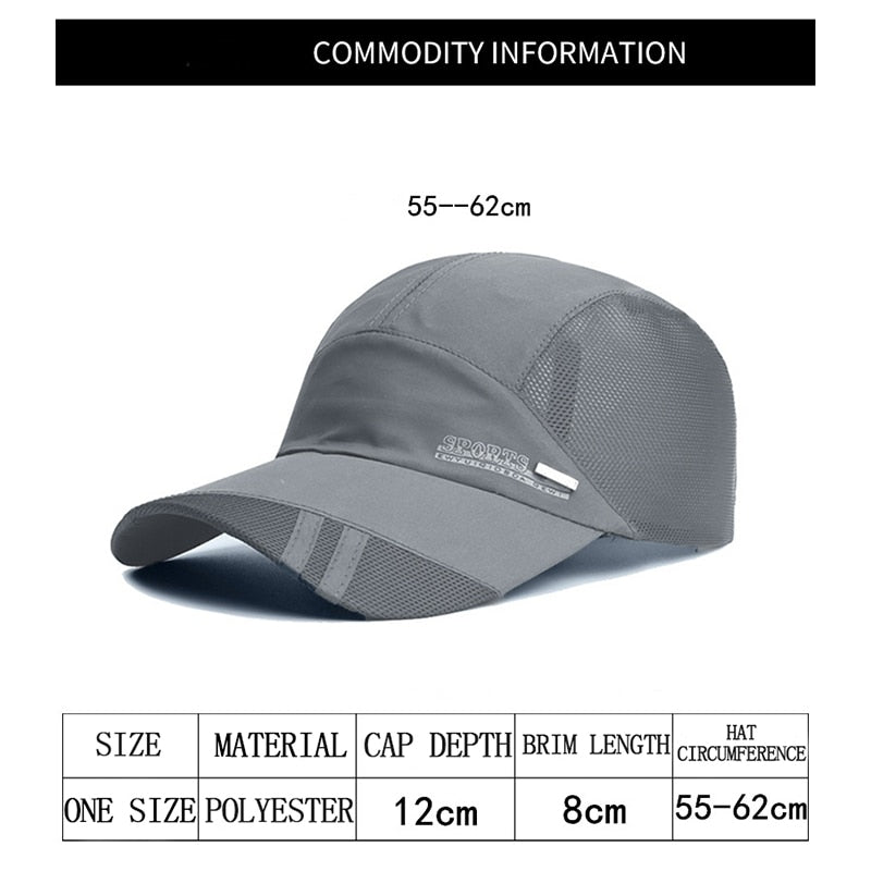 Fashion High Quality Breathable Men Women Snapback Hip Hop Hat Mesh Sun Gorras Unisex Casual Plain Adjustable Baseball Cap Snapitonline