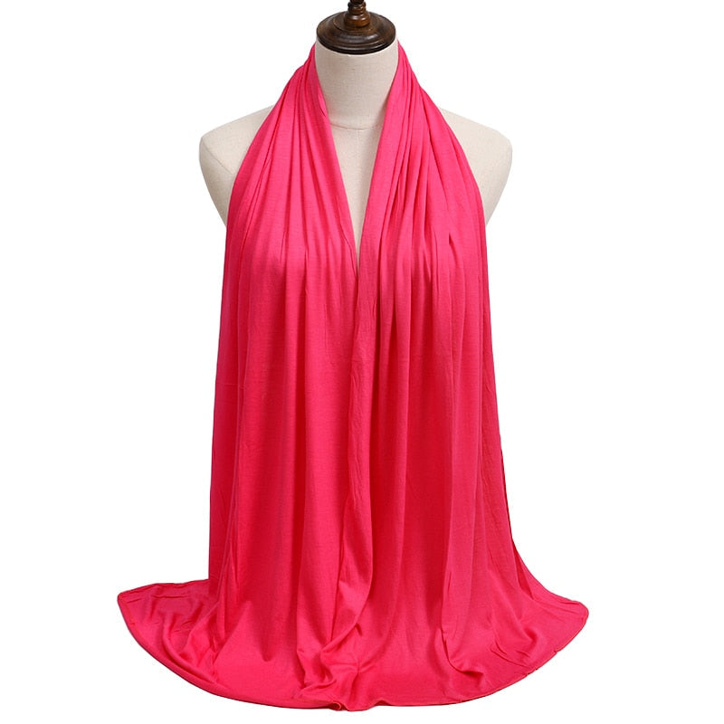 Fashion Modal Cotton Jersey Hijab Scarf Long Muslim Shawl Plain Soft Turban Tie Head Wraps For Women Africa Headband 170x60cm Snapitonline