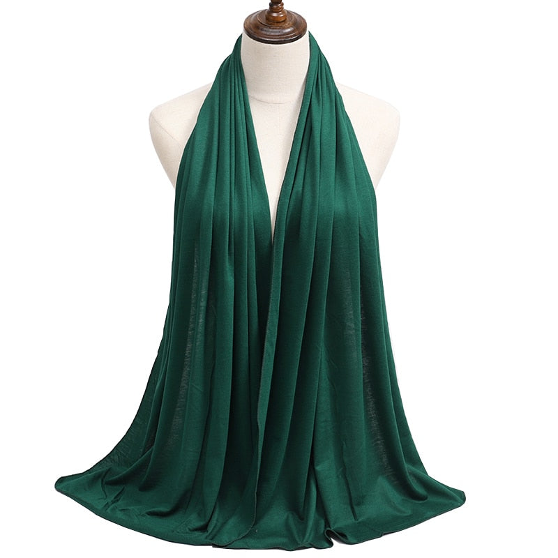 Fashion Modal Cotton Jersey Hijab Scarf Long Muslim Shawl Plain Soft Turban Tie Head Wraps For Women Africa Headband 170x60cm Snapitonline