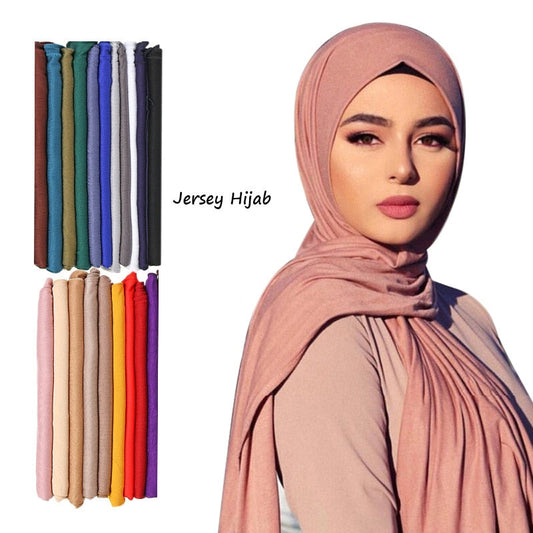 Fashion Modal Cotton Jersey Hijab Scarf Long Muslim Shawl Plain Soft Turban Tie Head Wraps For Women Africa Headband 170x60cm Snapitonline