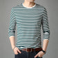 Fashion Stripes Men's Round Neck Cotton Striped Top Snapitonline