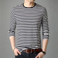 Fashion Stripes Men's Round Neck Cotton Striped Top Snapitonline