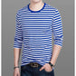 Fashion Stripes Men's Round Neck Cotton Striped Top Snapitonline