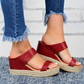 Fashionable Artificial PU Wedge Heel Women Sandals Snapitonline