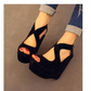 Fish mouth shoes wedge heel Snapitonline