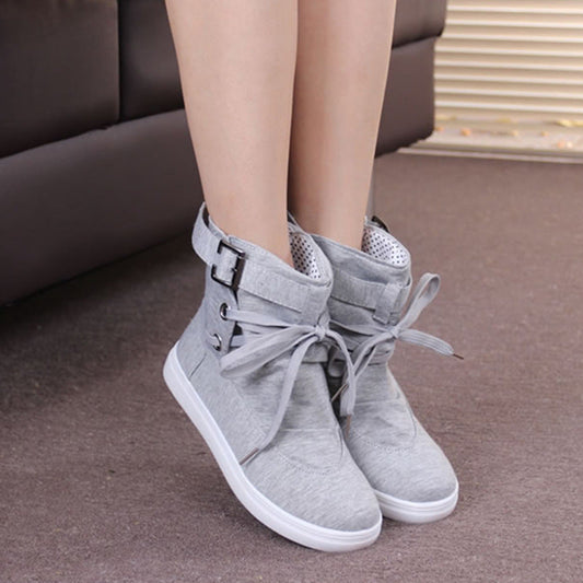 Flat-Heel Female Casual Student Sports Low-Top Canvas Shoes Snapitonline