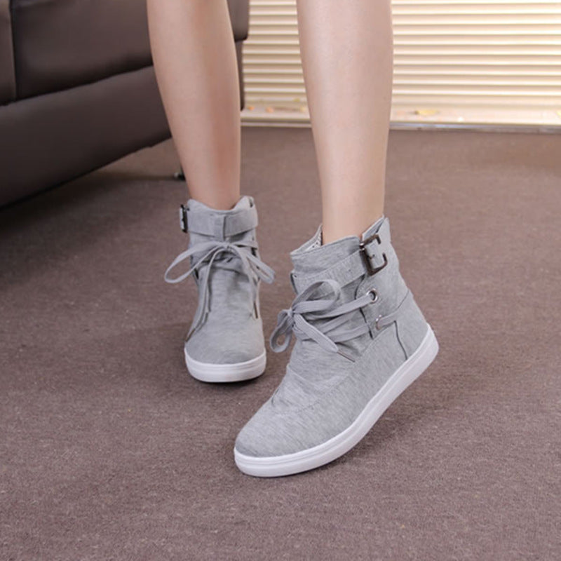 Flat-Heel Female Casual Student Sports Low-Top Canvas Shoes Snapitonline