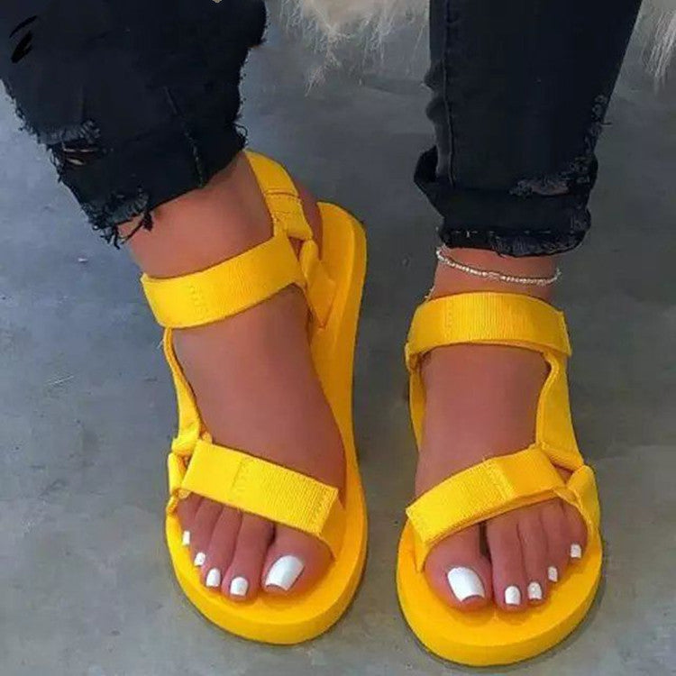 Flat Heel Flat Flat Large Size Casual Beach Sandals For Women Snapitonline