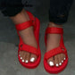 Flat Heel Flat Flat Large Size Casual Beach Sandals For Women Snapitonline