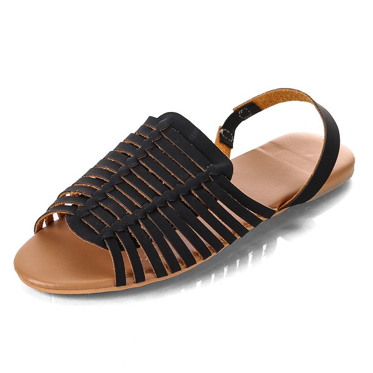 Flat Herringbone Cutout Sandals Snapitonline