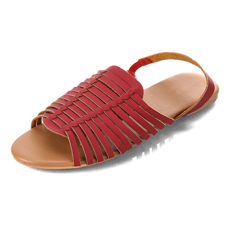 Flat Herringbone Cutout Sandals Snapitonline