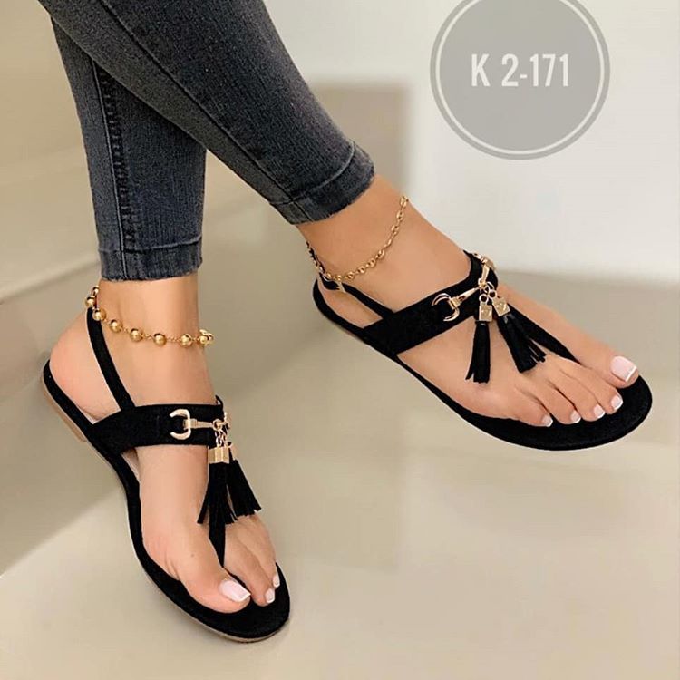 Flat Sandals With Toe Buckle Casual Sandals Snapitonline