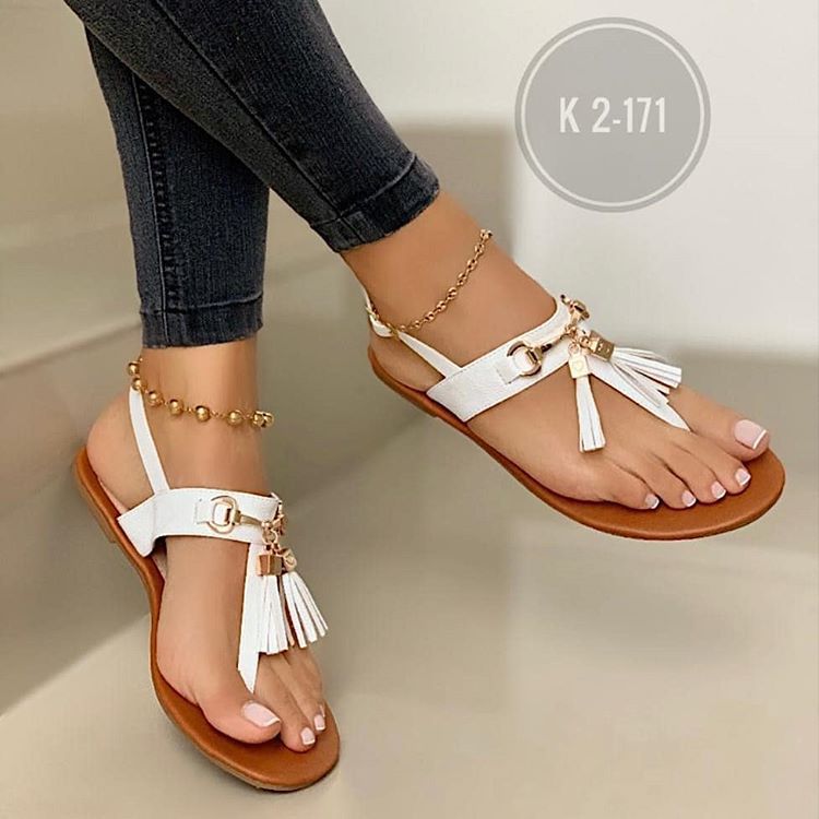Flat Sandals With Toe Buckle Casual Sandals Snapitonline
