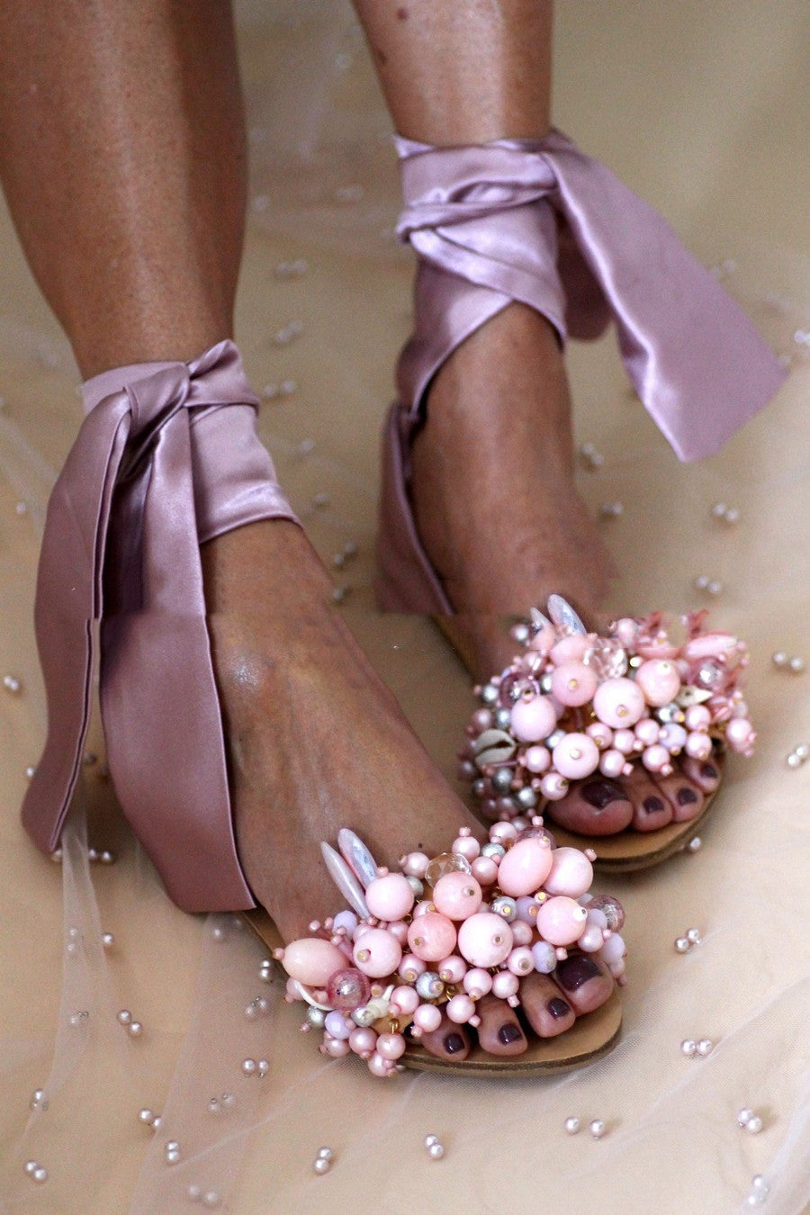 Flat candy-colored flat sandals Snapitonline