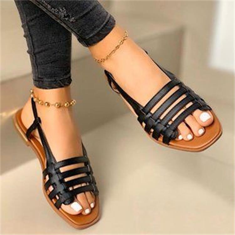Flat round toe sandals Snapitonline
