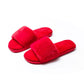 Fleece slippers women's one-word cotton slippers Snapitonline