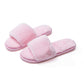 Fleece slippers women's one-word cotton slippers Snapitonline
