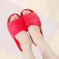 Fleece slippers women's one-word cotton slippers Snapitonline
