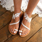 Flower flat heel sandals Snapitonline