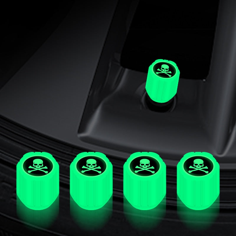 Fluorescent Car Tire Valve Caps Snapitonline