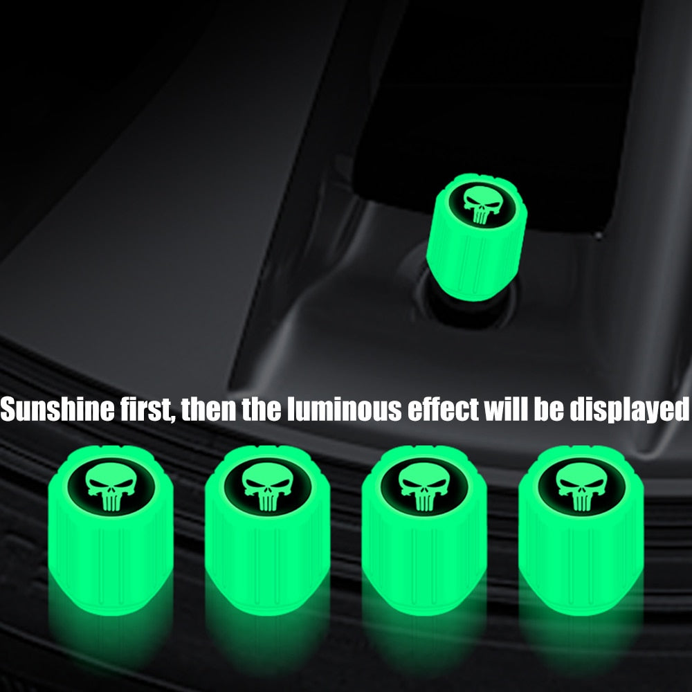 Fluorescent Car Tire Valve Caps Snapitonline