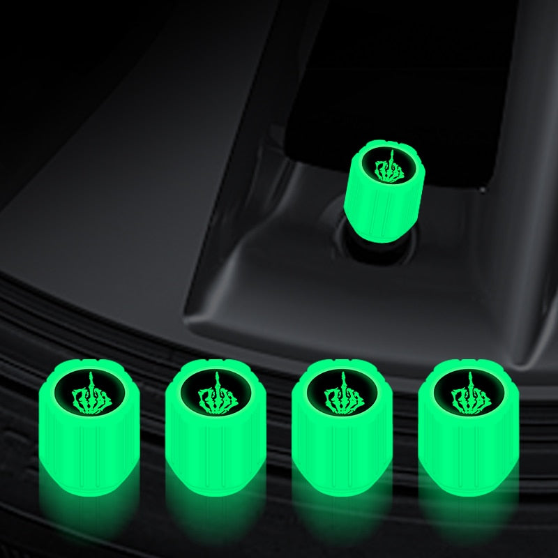 Fluorescent Car Tire Valve Caps Snapitonline