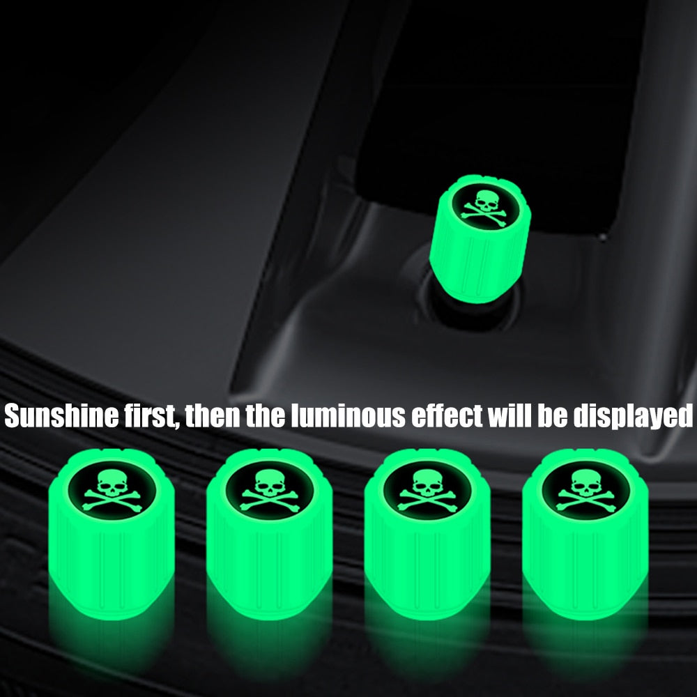 Fluorescent Car Tire Valve Caps Snapitonline